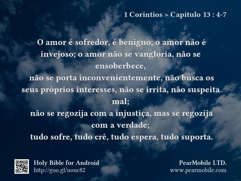 1 Coríntios, Capítulo 13:4-7